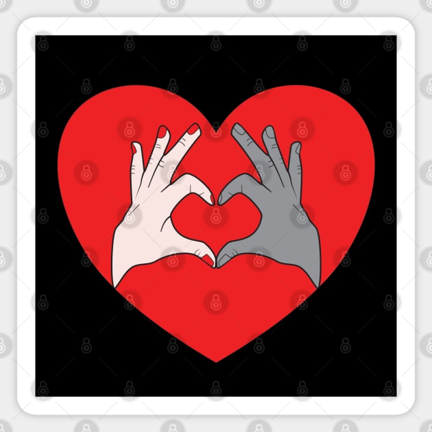 Hands Making Heart Shape Love Sign Language Valentine's Day Sticker by Okuadinya